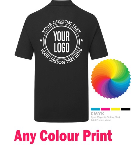 Custom Personalized Polo Shirt – Logo/Text Print Unisex Workwear Uniform S-XXL - Picture 7 of 26