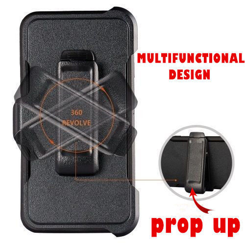 Gray Orange For Samsung Note 8 Defender Case Cover w/ Belt Clip fits Otterbox - Picture 4 of 5