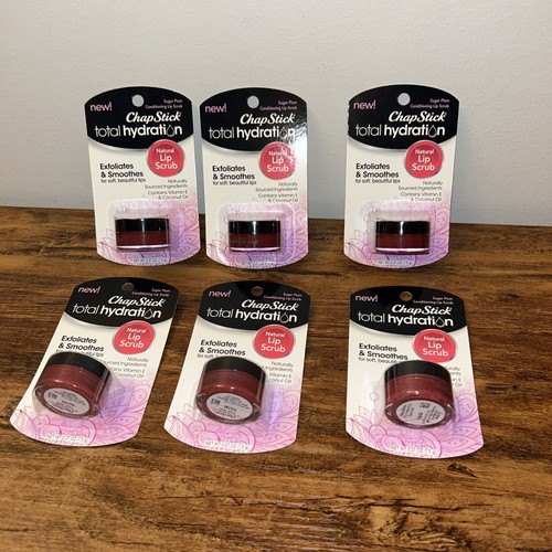 (6) ChapStick Total Hydration Natural Lip Scrub 0.27 oz Sealed Sugar Plum - Picture 1 of 10