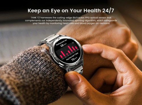 Smartwatch Bluetooth Call Men's Watch 5ATM Waterproof Sport Fitness Tracker - Picture 22 of 26