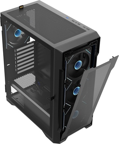 HellCracks Black ATX Tempered , 6 or 3 x 120mm ARGB Fan Incl. 1 x USB3, 2xUSB2 - Picture 9 of 50