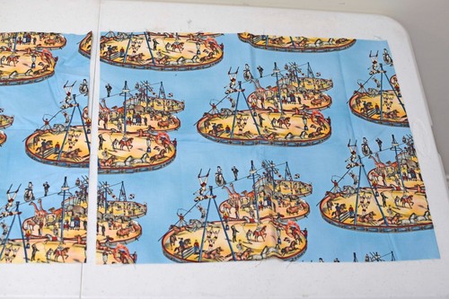 Lot of 3~ Cotton Quilting Fabric~ Fabric Panels~ Circus Theme~ Patchwork Pattern - Picture 2 of 10