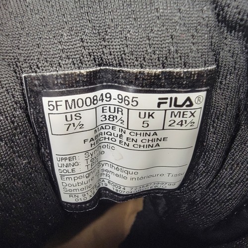 Fila Vulc Marble Sneakers Shoes Lace Up 5FM00849-965 Women’s Black Pink SIZE 7.5 - Picture 20 of 20