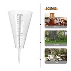  Rain Gauge Stand Glass Garden Meter Transparent Water Cups with Scale