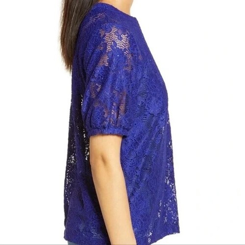 NWT Halogen Grosgrain Tie Back Lace Top Size Extra Small - Picture 2 of 8