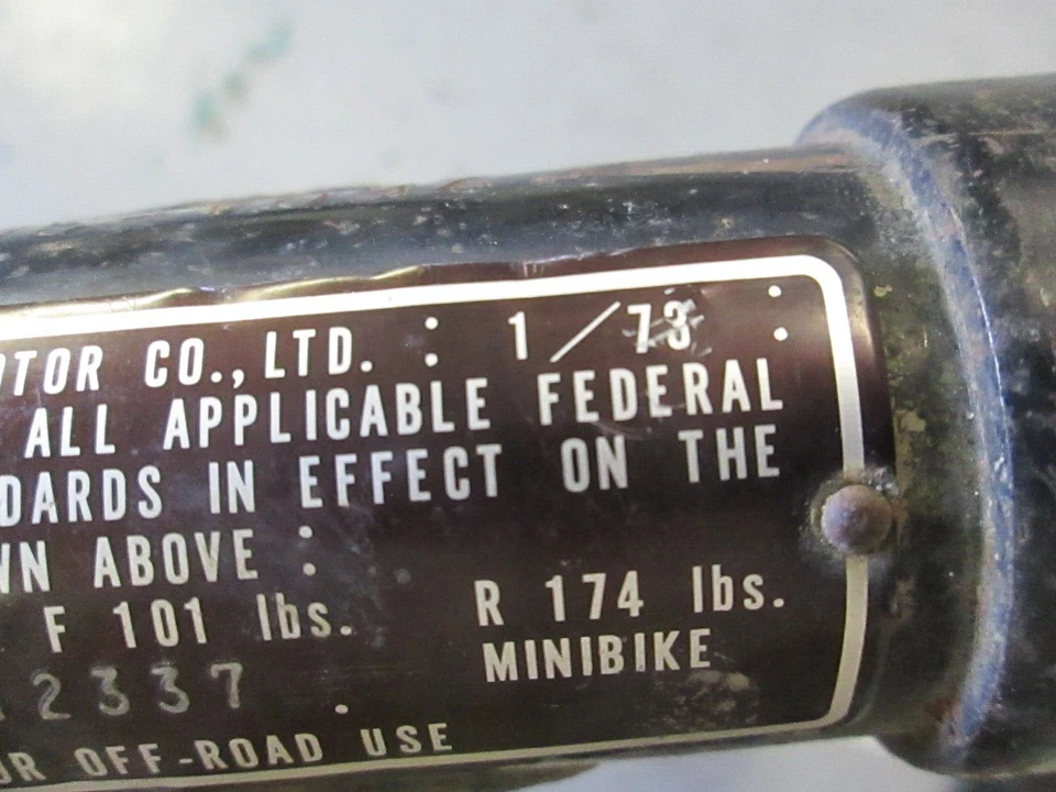 Mini cuadro Trail Honda Z50K4 1973 de colección, 50100-130-000B VIN # Z50A-3012337 Foto 4 de 4