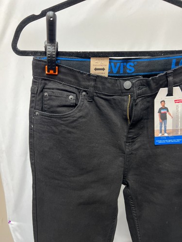 Levi's 502 Mens Black Dark Wash Regular Fit Stretch Denim Tapered Jeans Size 18 - Picture 3 of 12