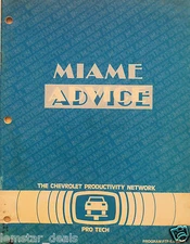  Pro Tech  Miame Advice Emission Systems GM  Chevrolet  Training  Manual 1986