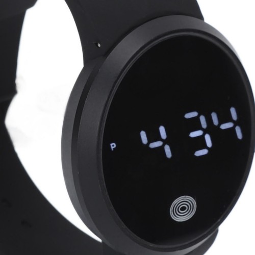 (Negro) Reloj LED Casual Fácil de Operar Pantalla Táctil Redonda Simple Reloj LED Para - Imagen 24 de 24