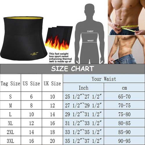 Men Firm Tummy Control Waist Cincher Body Shaper Belly Fat Band Elastic Belt UK - Picture 18 of 18