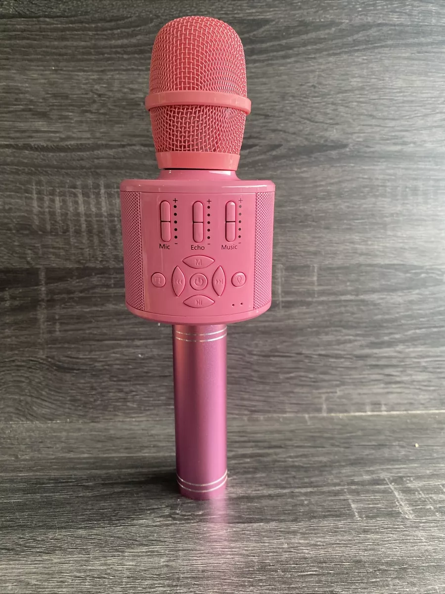 Ledeez Wireless Bluetooth LED Karaoke Microphone Set of 2, Pink 