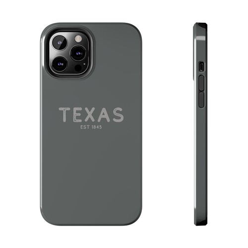 Texas EST 1845 Grey Phone Case for Samsung Galaxy & iPhone 15 14 13 12 11 8 Gray - Picture 38 of 58