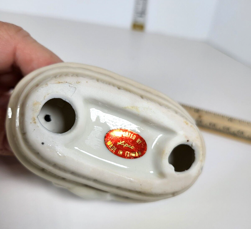 Vintage Porzellan Katze badend mit Mäusen Figur LIPCO - Bild 7 von 8