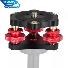 Camera Tripod Head Leveling Base Aluminum Alloy Triple-wheel Precision Leveler