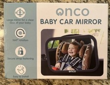 Onco Baby Car Mirror Rear Facing Shatterproof 360 Rotation NEW