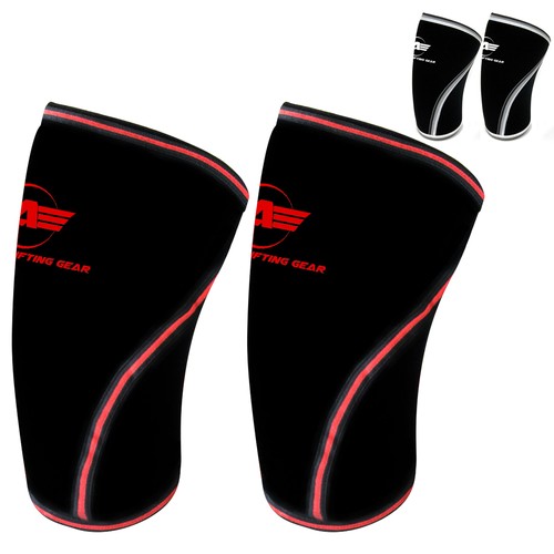 Knee Sleeves Pair Powerlifting Weightlifting Crossfit Pain Relief New - Picture 3 of 10