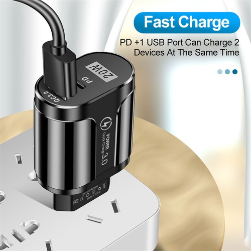 QC 3.0 Fast Quick Charge + 20W USB C Charger Adapter For iPhone 13 12 11 Pro Max - Picture 7 of 14