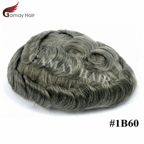French Lace Front Mens Toupee Hairpieces Poly Lace Skin Hair Replacement Systems - Picture 40 of 92