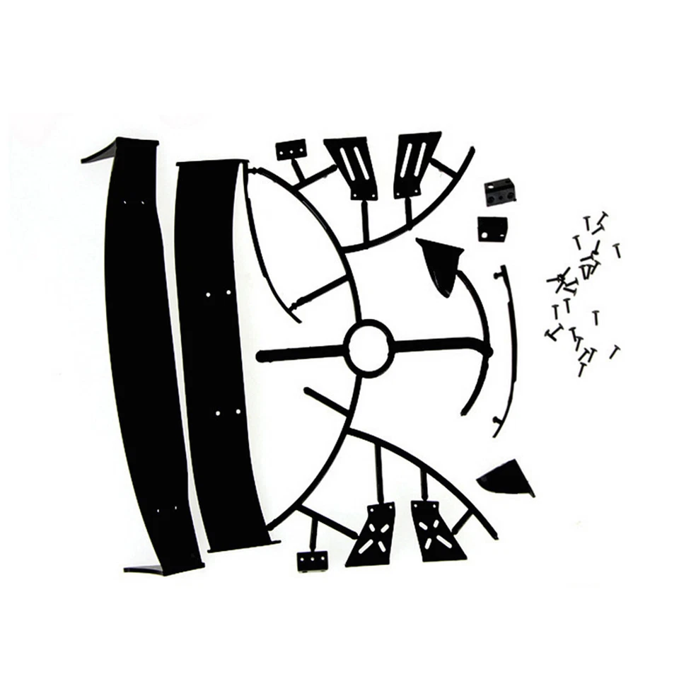 Upgrade Rear Wings Kits for 1/10 RC Racing Drift Car Road Body Rear Spoiler Wing - Image 4 of 4