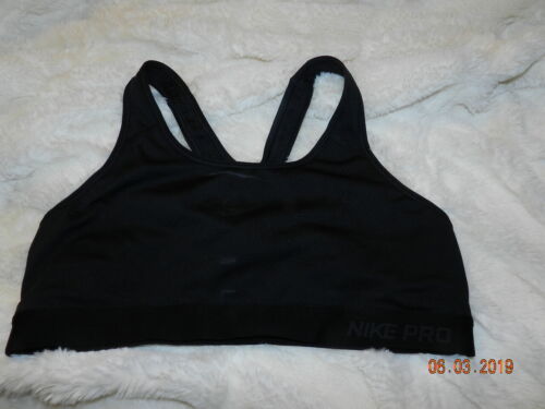 Nike Compression Dri-FIT Medium-Impact Sports Bra Black Large L  - Picture 1 of 3