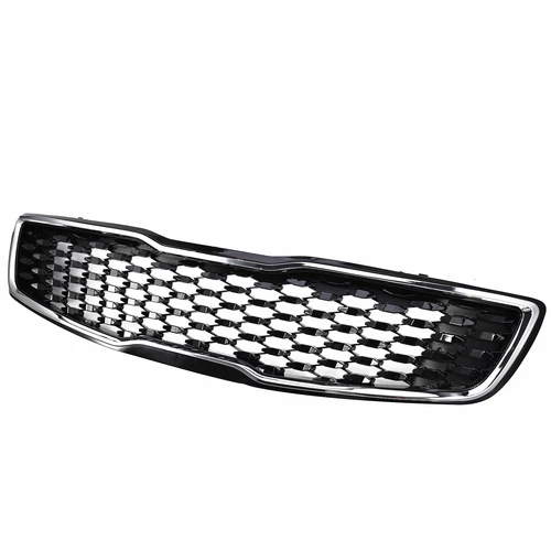 Fits Kia Forte 2017-2018 Sedan LX SX Front Chrome Upper Grille Grill 86350B0010 - Picture 4 of 15