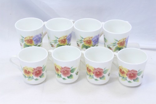 Lote de 8 tazas Corelle Summer Blush Pansy - Imagen 1 de 5