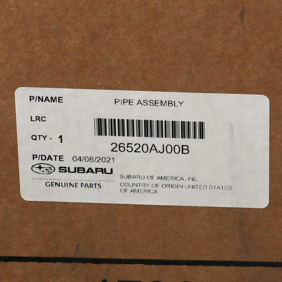 Conjunto de tubo de freno trasero OEM NUEVO 2010-2019 Subaru Legacy Outback 26520AJ00B Foto 3 de 3