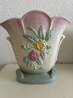 1940's Hull Art Pottery Camellia Open Rose # 143 - 8 1/2 Vase