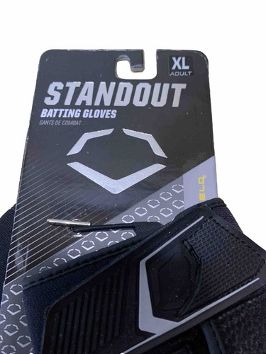 Guantes de bateo EvoShield negros destacados adulto XL - negros - nuevos con etiquetas - Imagen 6 de 7