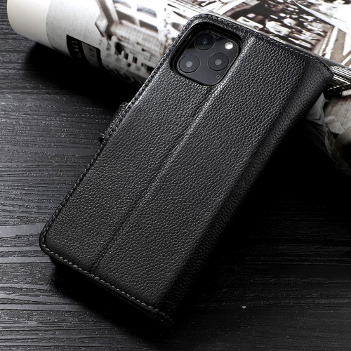 Für iPhone 12 Pro 11 XR 7 8 Echt Leder Handy Tasche Schutz Hülle Flip Case Cover - Zdjęcie 7 z 24