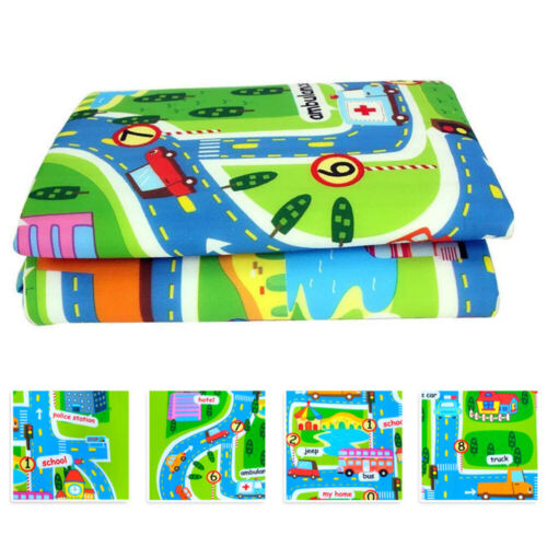 Waterproof Children's Mats Baby Kids Rug CITY Traffic Carpet Car Play Mat Track - Picture 5 of 10