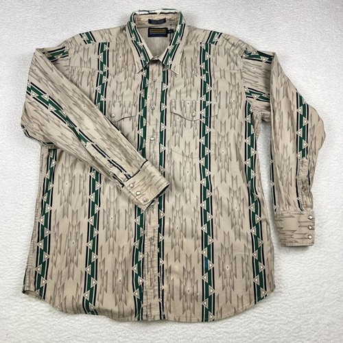 Panhandle Slim Western Shirt Mens XL Pearl Snap Aztec Southwestern Vintage - Picture 6 of 15