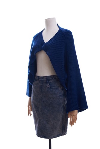 Cárdigan para mujer MARIMEKKO tejido lana suéter azul - Imagen 3 de 12