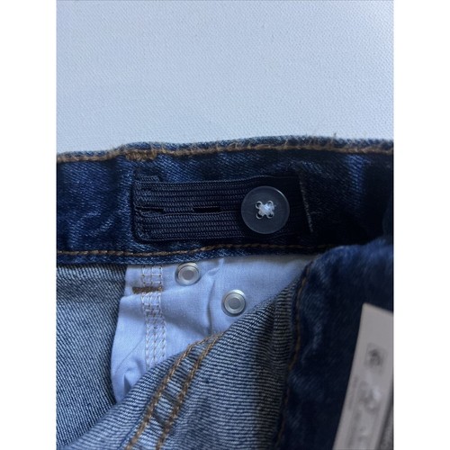 Wonder Nation Boy Size 5 Relaxed Dark Wash Blue Jeans Denim Adjustable Waist New - Picture 8 of 10