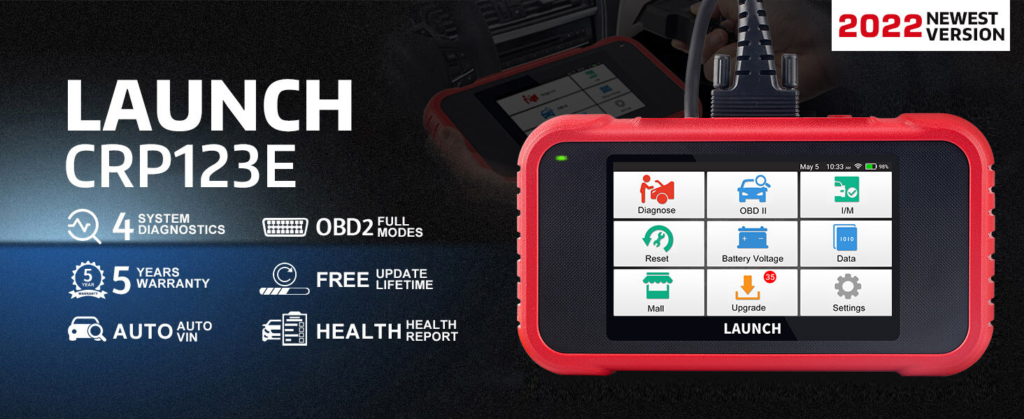 LAUNCH CRP123E OBD2 Scanner ABS SRS Lettore Codice Controllo Motore Strumento Diagnostico Auto - Foto 9 di 23