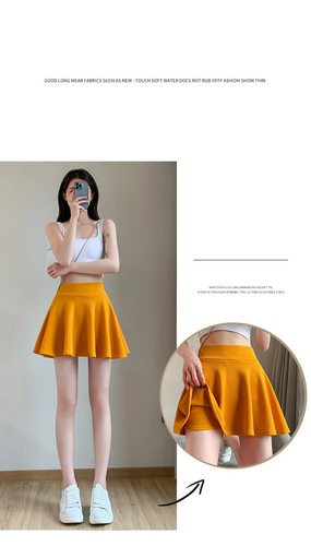Summer Basic Skirts Women Elastic Pleated Skirts High Waist Bubble Sun Skirts - Bild 23 von 36