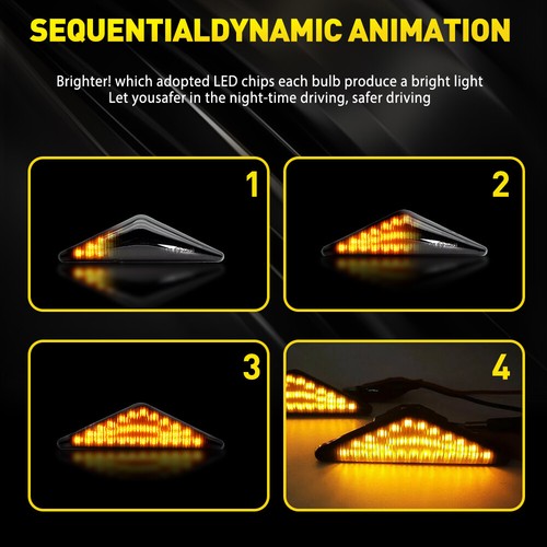 2/4/8x Fit For Ford Focus MK I LED Dynamic Indicators Light Turn Signal 4364357 - Picture 5 of 22