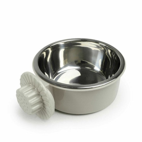 Pet Dog Cage Bowl Puppy Stainless Steel Hanging Food Water Feeder For Crate - Picture 6 of 12