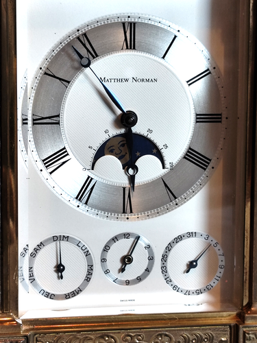 Matthew Norman 1781 Tischuhr 8-Tage Kalender Mondphase Swissmade - Bild 4 von 15