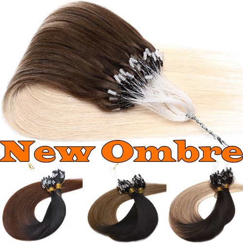 THICK 0,5g Micro Tips Ring Easy Loop Beads Human Remy Hair Extensions Pre Bonded - Picture 2 of 31