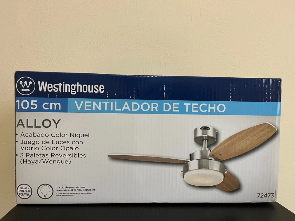 Ventilador de techo interior de aleación Westinghouse 105 cm con lámpara LED 42 pulgadas Foto 3 de 3