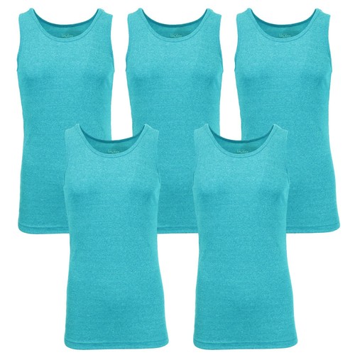 5-Pack Mens Fitted Tank Tops Ribbed Shirts Muscle Tees Gym Beach Undershirts NEW - Picture 11 of 14