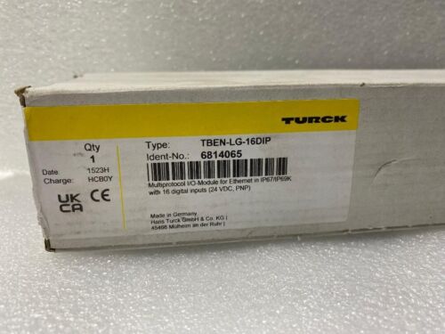 New Turck TBEN-LG-16DIP Ethernet Input Output 16 Sensor Module NIB - Picture 2 of 6