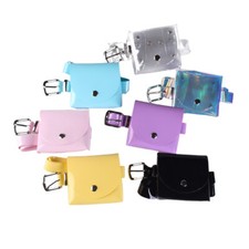 Women Solid Plastic Slim Waist Belt Pin Buckle Dress Waistband With Small Bag