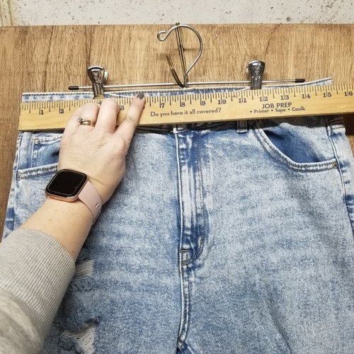 Tinseltown High Rise Distressed Ankle Light Acid Wash No Size (9?) 30in Waist - Picture 8 of 12