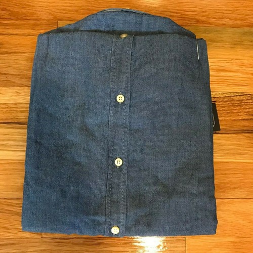 Vanishing Elephant Sunday Shirt Denim Poplin Size S, NEW - Picture 2 of 7