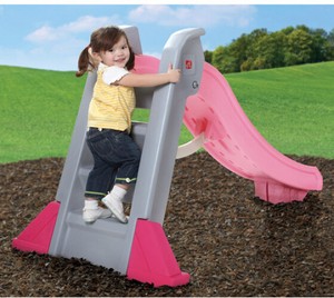 playground toddlers folding portable slide toy plastic pink outdoor