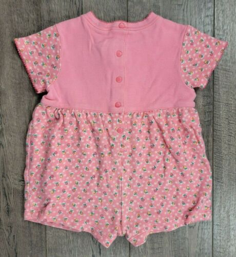Baby Girl Gymboree Vintage Rainbow Tag XX-Small 12-18 Month Apple Blossom Romper - Picture 3 of 3