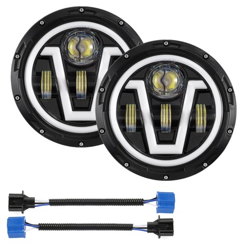 Pair 7" INCH LED Headlight HIgh-Low DRL Angel Eyes Lamp for Mazda RX-7 1979-1985 - Bild 11 von 12