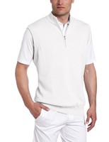 Greg Norman Men's Pima Cotton Lined 1/4 Zip Vest - Charcoal, Large Greg Norman Men's Pima Cotton Lined 1/4 Zip Vest - Charcoal, Large